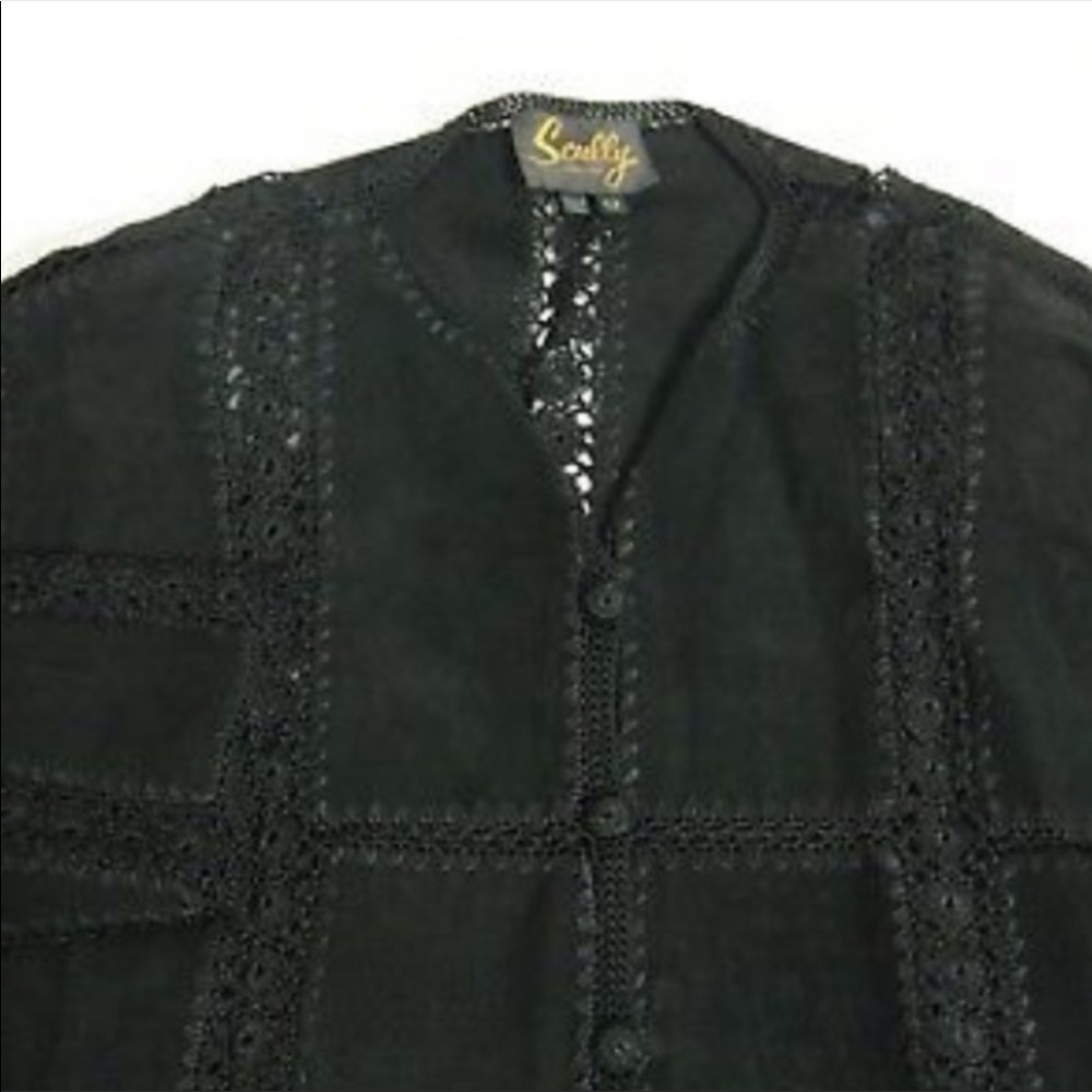 Scully knit and leather jacket - Picture 4 of 6
